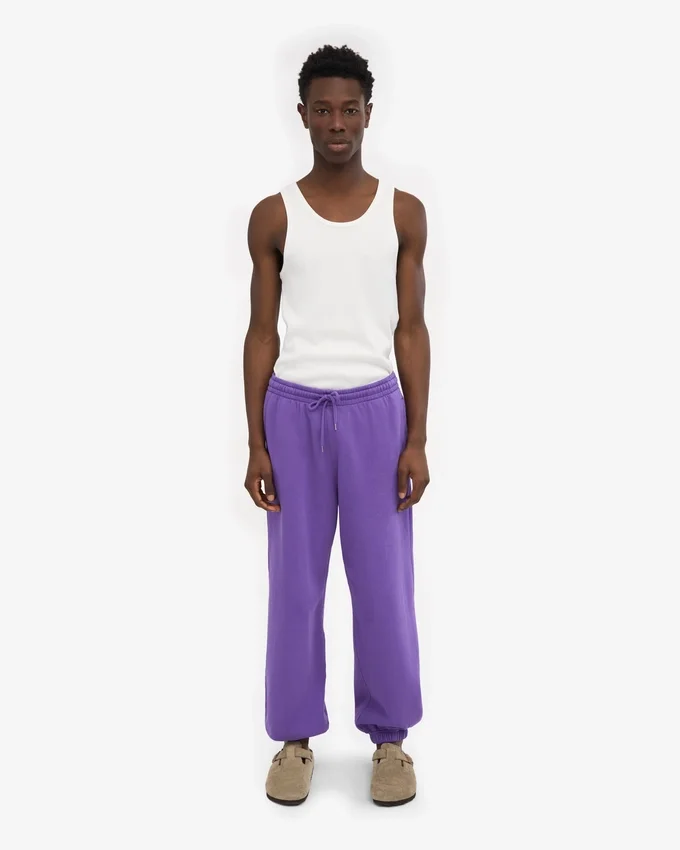Pantalon de survêtement ample en coton bio - Violet ultra