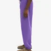 Pantalon de survêtement ample en coton bio - Violet ultra