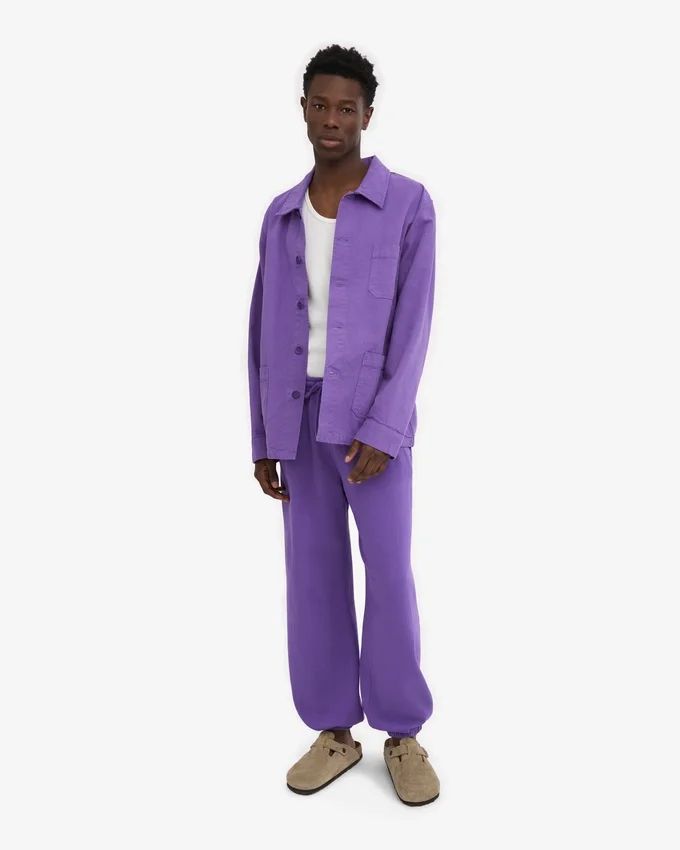 Pantalon de survêtement ample en coton bio - Violet ultra