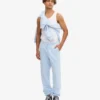 Pantalon de survêtement bio - Bleu polaire