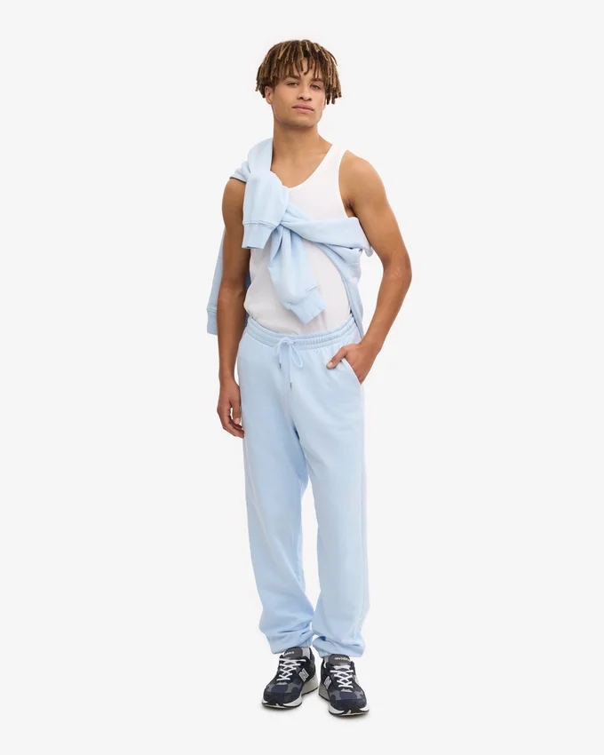 Pantalon de survêtement bio - Bleu polaire
