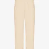 Pantalon de survêtement bio à coupe droite - Blanc ivoire