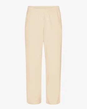 Pantalon de survêtement bio à coupe droite - Blanc ivoire