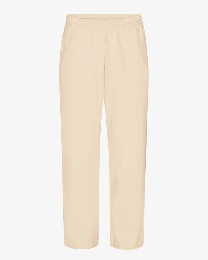 Pantalon de survêtement bio à coupe droite - Blanc ivoire
