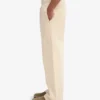 Pantalon de survêtement bio à coupe droite - Blanc ivoire