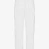 Pantalon de survêtement bio à coupe droite - Blanc optique