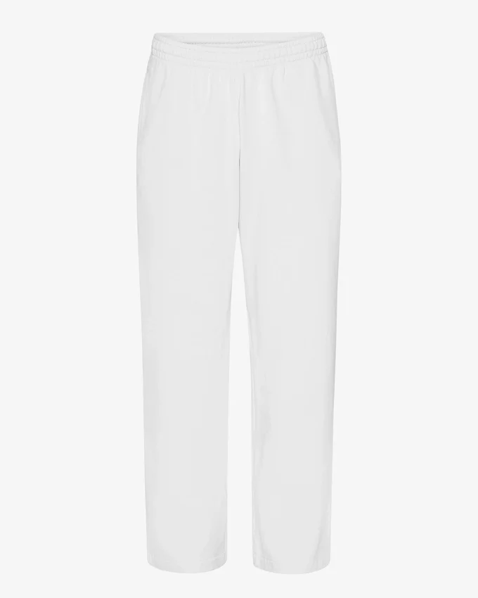 Pantalon de survêtement bio à coupe droite - Blanc optique