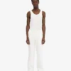 Pantalon de survêtement bio à coupe droite - Blanc optique