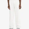 Pantalon de survêtement bio à coupe droite - Blanc optique