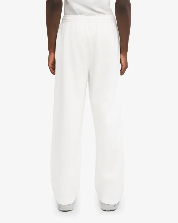 Pantalon de survêtement bio à coupe droite - Blanc optique