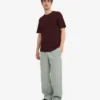 Pantalon de survêtement bio à coupe droite - Bleu acier