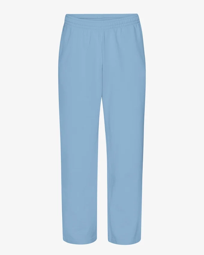 Pantalon de survêtement bio à coupe droite - Bleu bord de mer