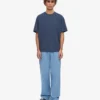 Pantalon de survêtement bio à coupe droite - Bleu bord de mer