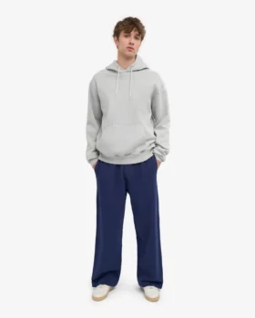 Pantalon de survêtement bio à coupe droite – Bleu marine