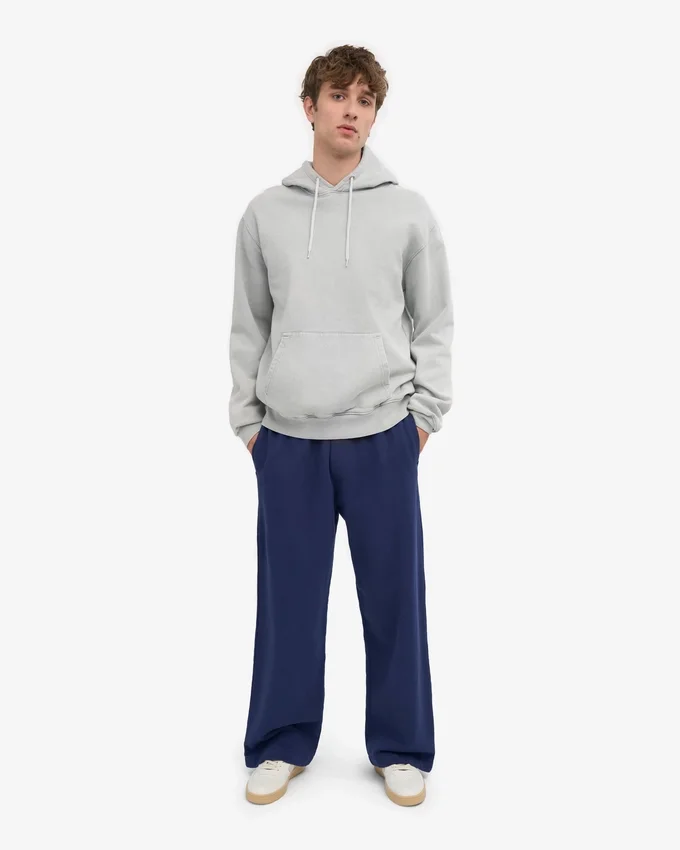 Pantalon de survêtement bio à coupe droite - Bleu marine