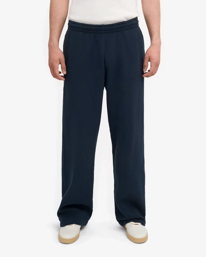 Pantalon de survêtement bio à coupe droite - Bleu marine