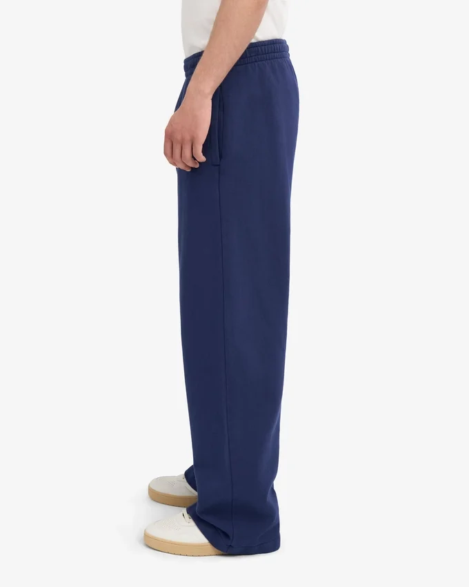 Pantalon de survêtement bio à coupe droite - Bleu marine
