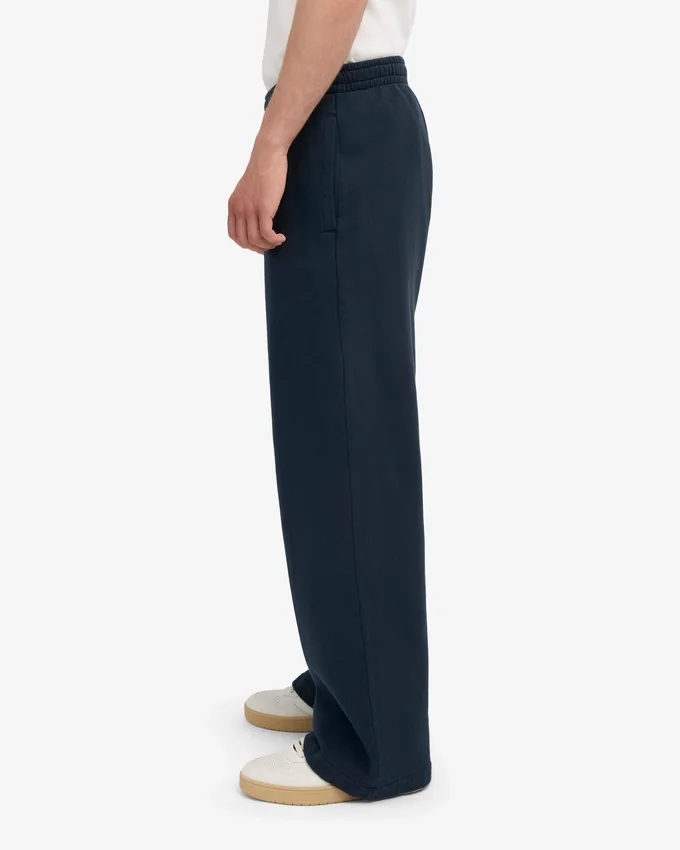 Pantalon de survêtement bio à coupe droite - Bleu marine