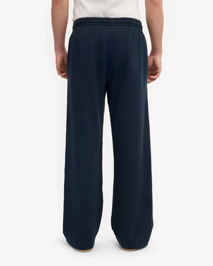 Pantalon de survêtement bio à coupe droite - Bleu marine
