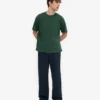 Pantalon de survêtement bio à coupe droite - Bleu marine