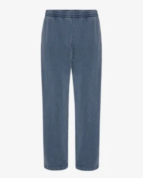 Pantalon de survêtement bio à coupe droite - Bleu Neptune