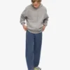 Pantalon de survêtement bio à coupe droite - Bleu Neptune