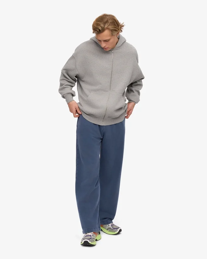 Pantalon de survêtement bio à coupe droite - Bleu Neptune