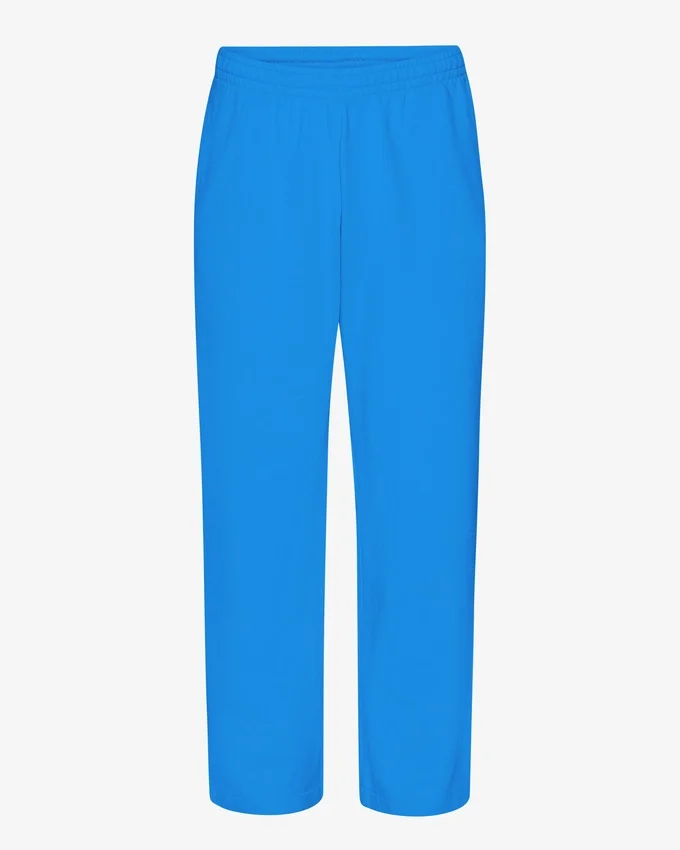 Pantalon de survêtement bio à coupe droite - Bleu Pacifique