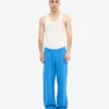 Pantalon de survêtement bio à coupe droite - Bleu Pacifique