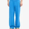 Pantalon de survêtement bio à coupe droite - Bleu Pacifique