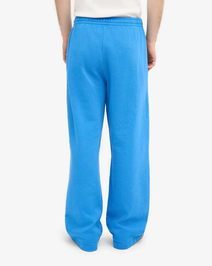 Pantalon de survêtement bio à coupe droite - Bleu Pacifique