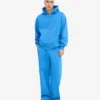 Pantalon de survêtement bio à coupe droite - Bleu Pacifique