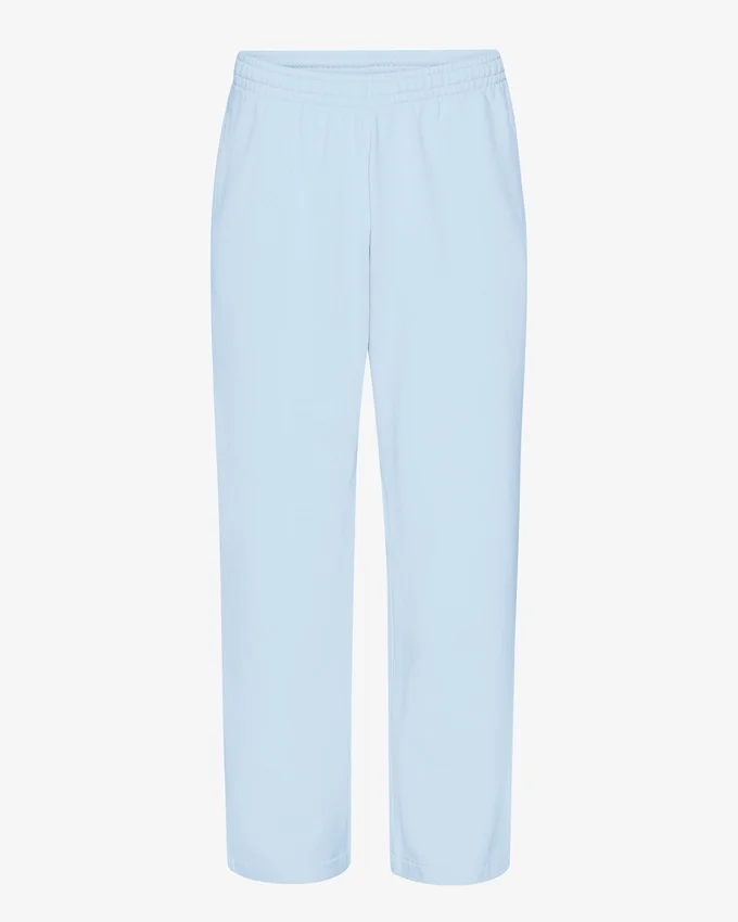 Pantalon de survêtement bio à coupe droite - Bleu polaire