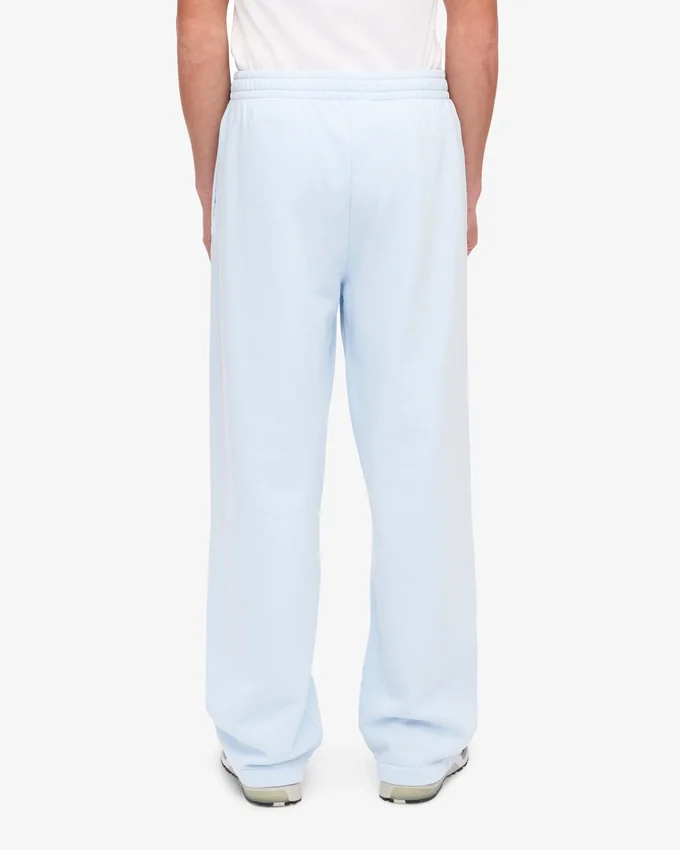 Pantalon de survêtement bio à coupe droite - Bleu polaire