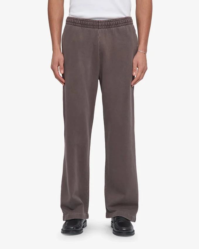 Pantalon de survêtement bio à coupe droite - Boue délavée