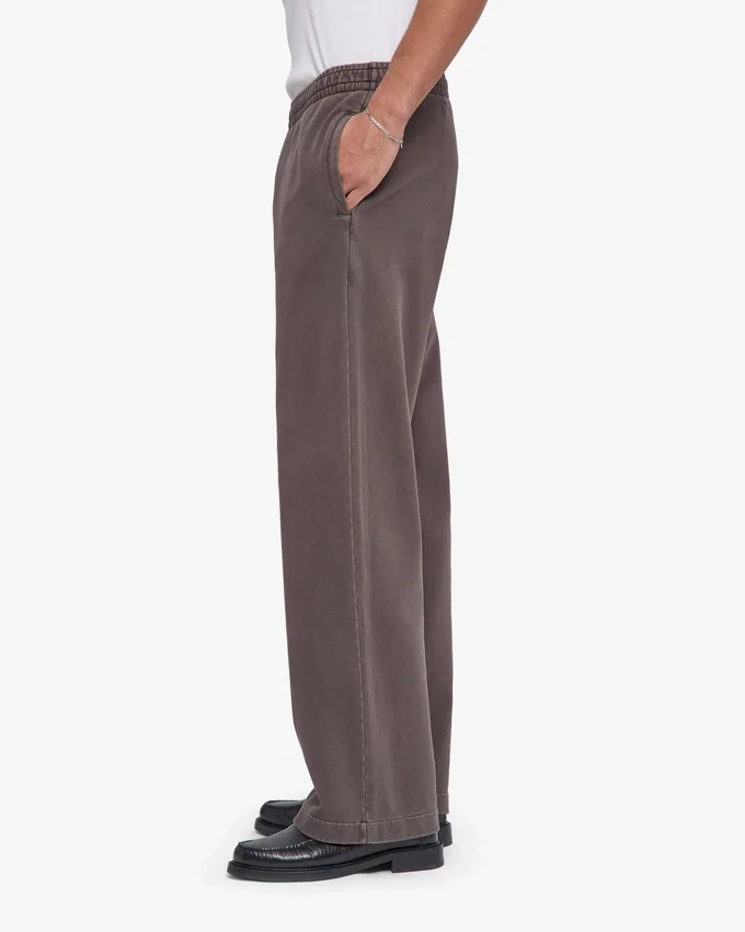 Pantalon de survêtement bio à coupe droite - Boue délavée