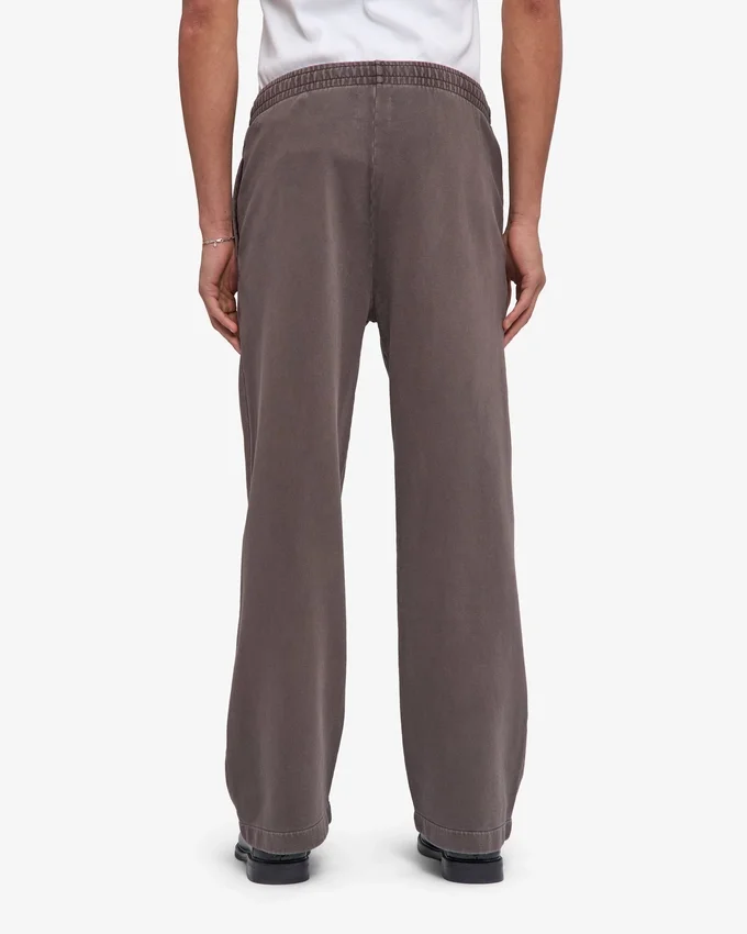 Pantalon de survêtement bio à coupe droite - Boue délavée
