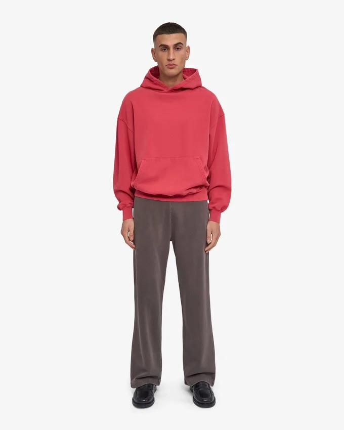 Pantalon de survêtement bio à coupe droite - Boue délavée