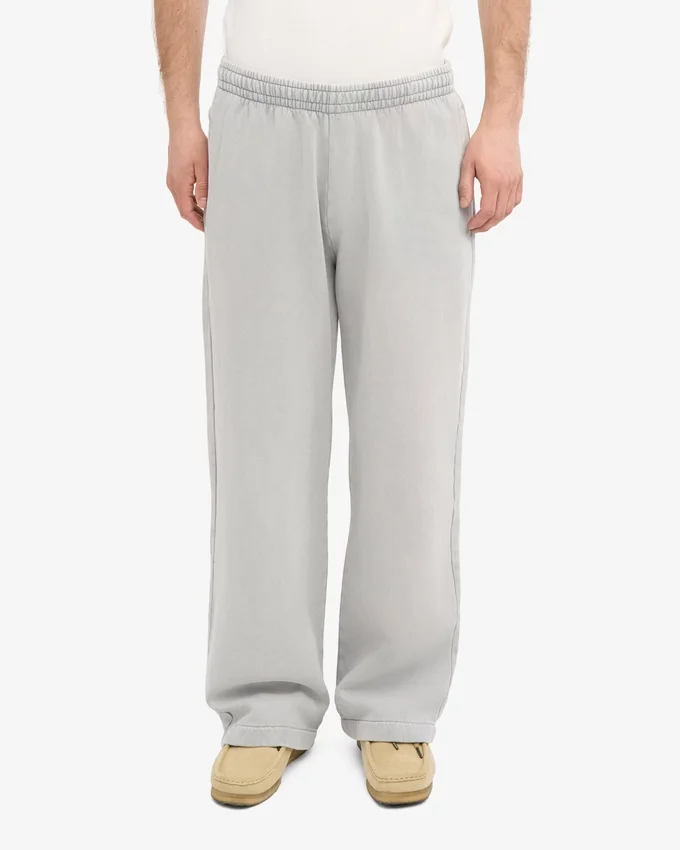 Pantalon de survêtement bio à coupe droite - Gris délavé