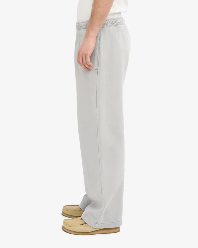 Pantalon de survêtement bio à coupe droite - Gris délavé