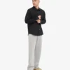 Pantalon de survêtement bio à coupe droite - Gris délavé
