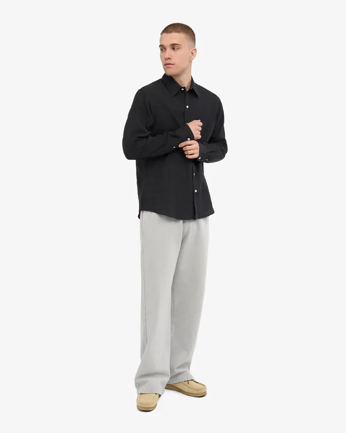 Pantalon de survêtement bio à coupe droite - Gris délavé