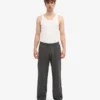 Pantalon de survêtement bio à coupe droite - Gris lave