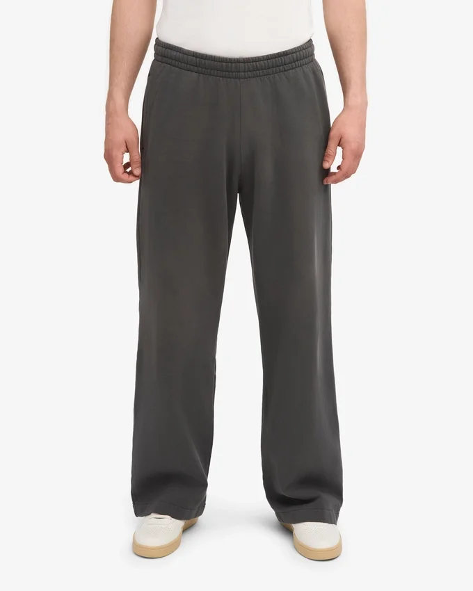Pantalon de survêtement bio à coupe droite - Gris lave