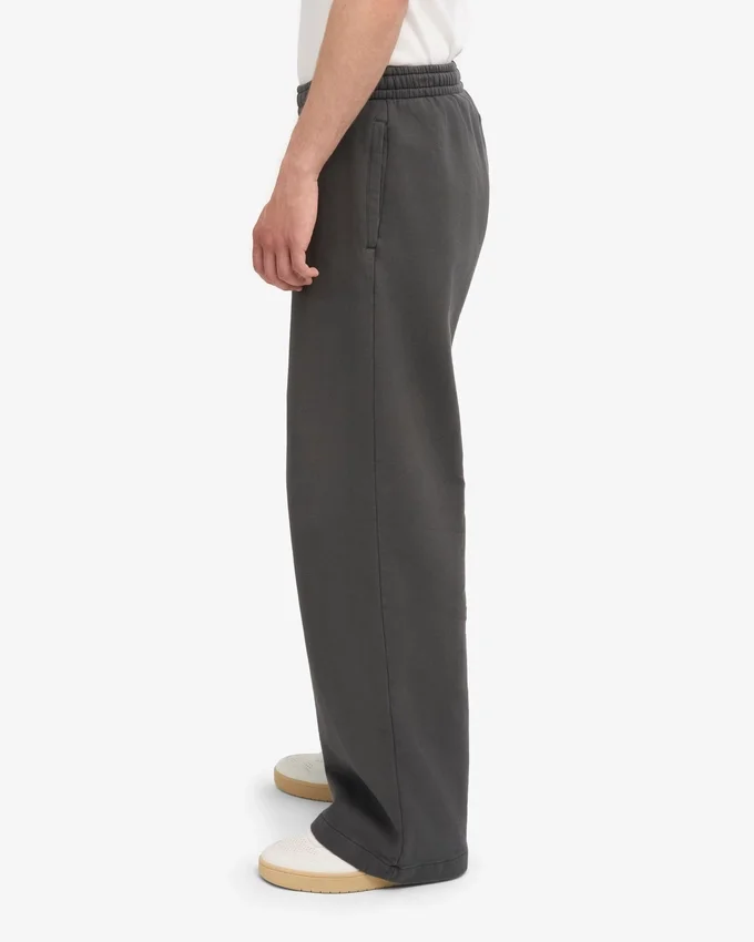Pantalon de survêtement bio à coupe droite - Gris lave