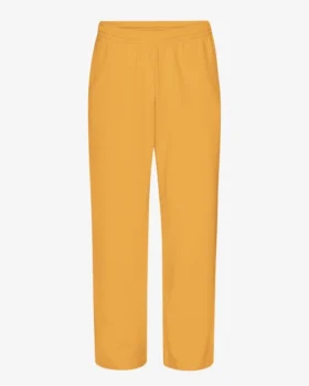 Pantalon de survêtement bio à coupe droite - Jaune brûlé