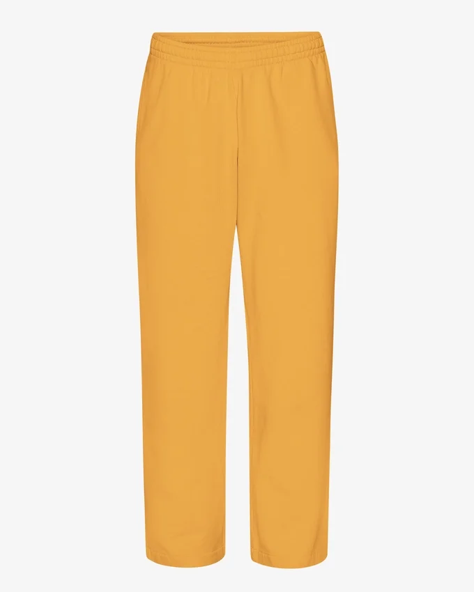 Pantalon de survêtement bio à coupe droite - Jaune brûlé