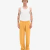 Pantalon de survêtement bio à coupe droite - Jaune brûlé
