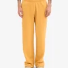 Pantalon de survêtement bio à coupe droite - Jaune brûlé