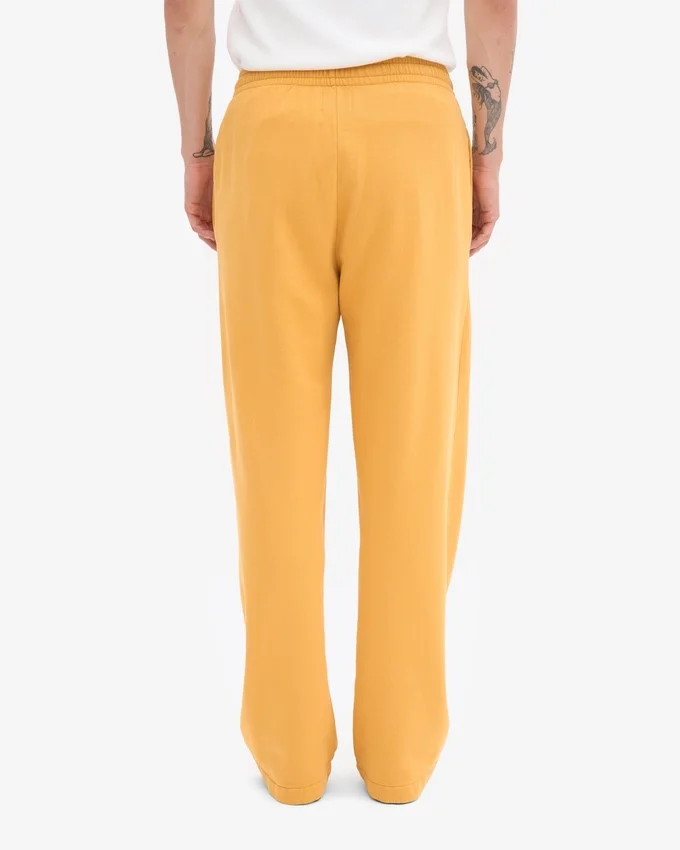 Pantalon de survêtement bio à coupe droite - Jaune brûlé